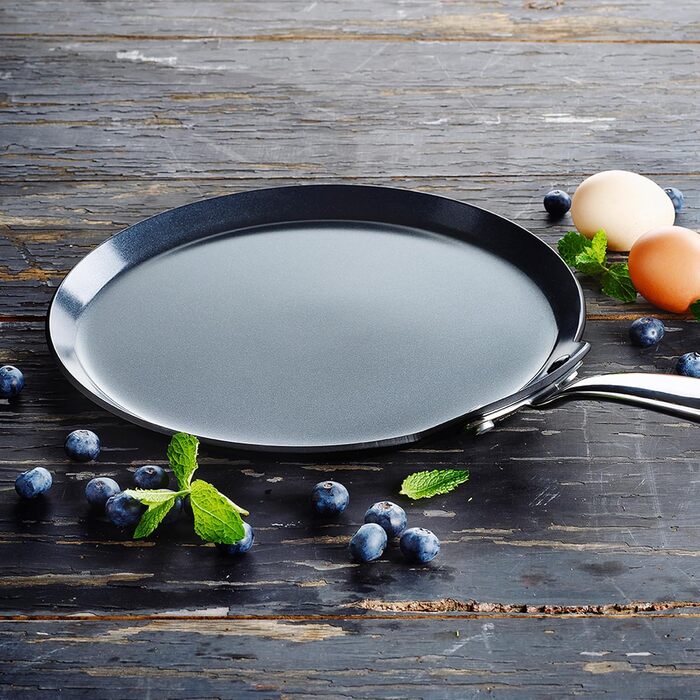 Сковорода GreenPan Barcelona 28 см з антипригарним покриттям Ceramic, індукційна, для плити та духовки, з нержавіючої сталі, чорна