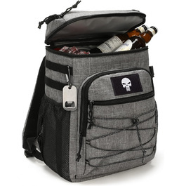 Тактичний рюкзак-холодильник 25L, вологостійкий та міцний, великий ланч-рюкзак, водонепроникний, для чоловіків, жінок, роботи, подорожей, кемпінгу, пляжу та походів (сірий)