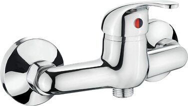 Однорідний змішувач 'Anza' з латунним корпусом – хромований – 1/2 дюйма, для підключення до душу / Змішувач для ванни / Настінний змішувач для ванни – SA932