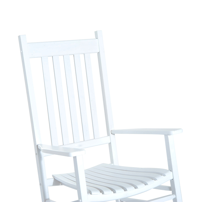 Дерев'яне крісло-гойдалка Outsunny з підлокітником, крісло-гойдалка Relax Chair Садове крісло білого кольору, 69 x 86 x 115 см, ідеально підходить для саду та тераси