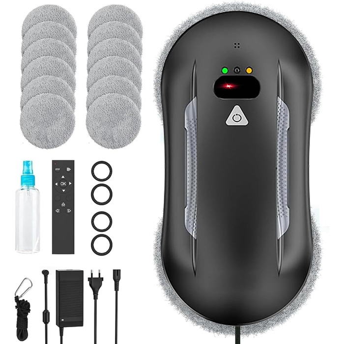 Робот для миття вікон Oamger 5600Pa з подвійним розпиленням, пультом керування та системою розумної навігації | Для внутрішніх та зовнішніх вікон