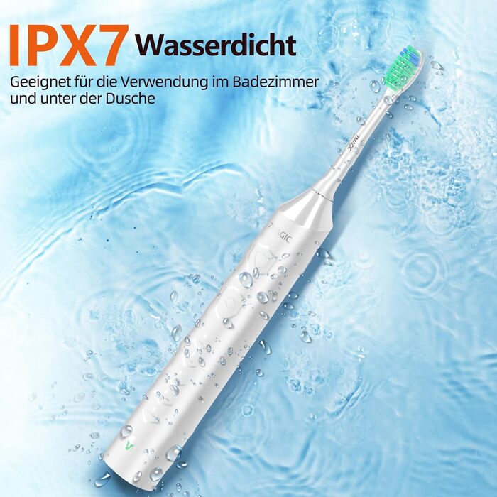 Електрична звукова зубна щітка Ritter Weisse з 5 режимами, таймером та акумулятором на 90 днів