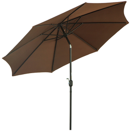 Парасолька Outsunny з ручним рукояткою Ø2,95 x 2,5 м Шарнірна парасолька, ринкова парасолька, коричнева, 180/м² поліестер, стійка