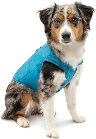 Куртка для собак Kurgo Loft, що поєднується з собачою упряжкою, водонепроникна і світловідбиваюча, ідеально підходить для зими, Розмір L, Синій / Помаранчевий L синій / помаранчевий