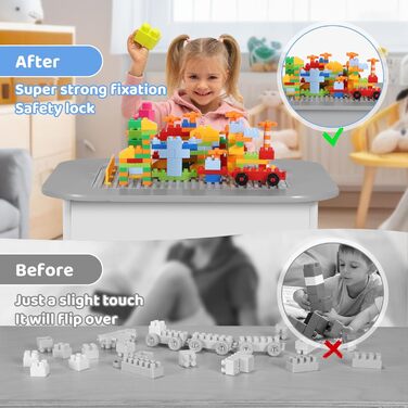 Дитячий стіл MAMIZO з 2 стільцями - дитяча меблева група, стіл і стільці для дитячої кімнати, сірий