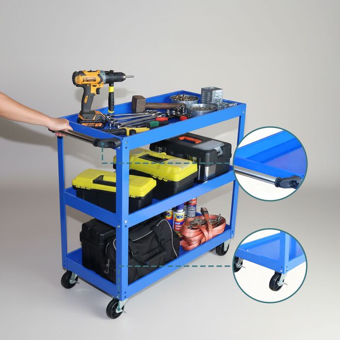 Робочий візок Relaxdays з 3 ящиками