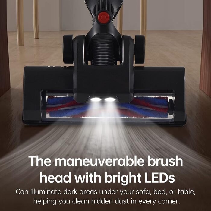 Акумуляторний пилосос Kavolet 25 KPa, 40 хв роботи, 2-в-1 для дому та авто, з насадкою для щілин та щіткою