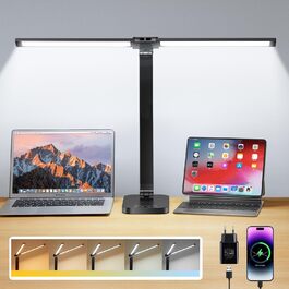 LED лампа настільна One Fire Doppelkopf з регулюванням яскравості та кольору, таймер, для дітей, з мережевим живленням