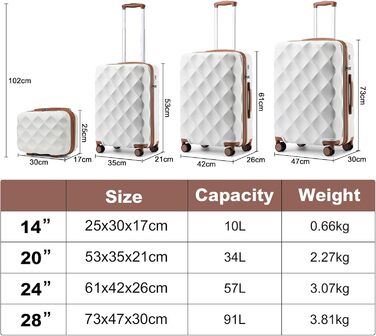 Жорсткий чохол British Traveller 642x26см TSA Lock кремовий білий