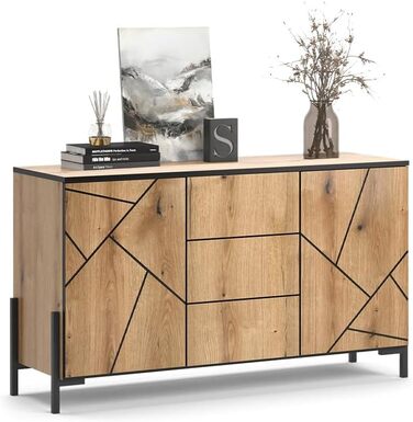 Комод Vicco Hatto з 2 дверцятами, дуб, 124 x 69.6 см