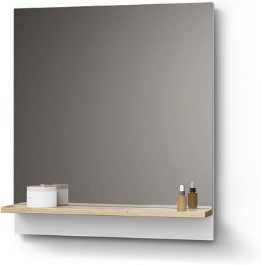 Дзеркало для ванної кімнати Livinity Timavo з полицею, білий, 60 x 67 см