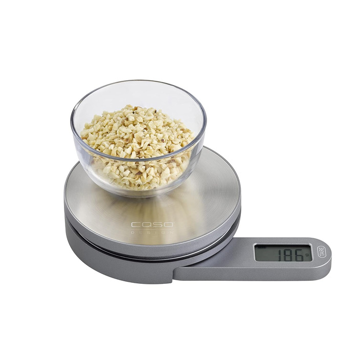 Кухонні ваги CASO Design Kitchen EcoMate: без батарейок, до 5 кг з кроком 1 г, тестування Haus & Garten Test