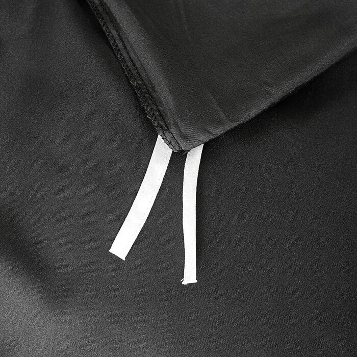 Чорна постільна ковдра Good Nite 200x200 см, 3 шт. (ковдра + 2 наволочки) з мікрофібри, дихаюча, м'яка