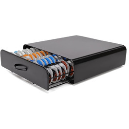 Організатор для капсул Tassimo: висувна шухляда для капсул кави та підставка під машину 2-в-1 (з вигнутим ручками)