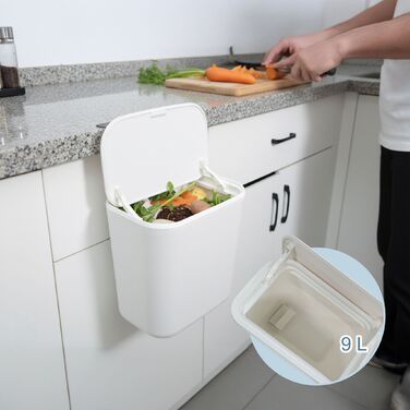 Відро для сміття Relaxdays для підвішування, 9 л