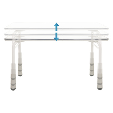 Дитячий стіл KID GRO T 120x60 см, регульована висота, світло-сірий колір, hjh OFFICE