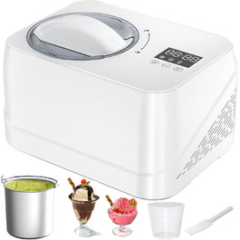 Машина для приготування льоду з компресором 1л, самостійно охолоджувана знімним контейнером для льоду, з лопаткою/мірювальним циліндром з позначками