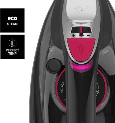 Праска Taurus 2800 Вт з регулюванням температури та подачі пари, керамічна підошва, система захисту від накипу та Anti-Drop, водяний спрей