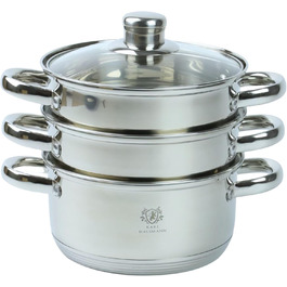 Пароварка Karl Hausmann 2.4L з нержавіючої сталі, 18 см, для індукційних плит