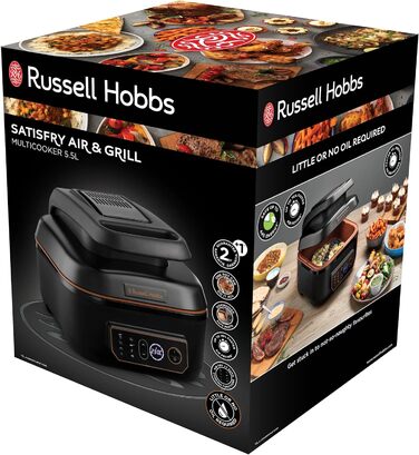 Фритюрниця Russell Hobbs SatisFry XL 5.5л з Rapid Air: гриль, мультиварка, повільне приготування, випікання