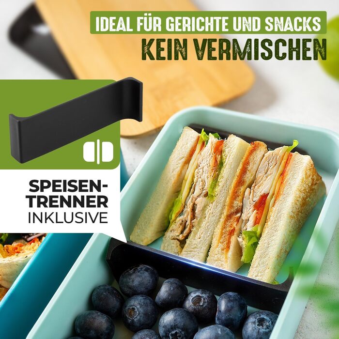 Набір Bento Box Moritz & Moritz (3 шт.) - Японський ланчбокс для дорослих та дітей - Блю