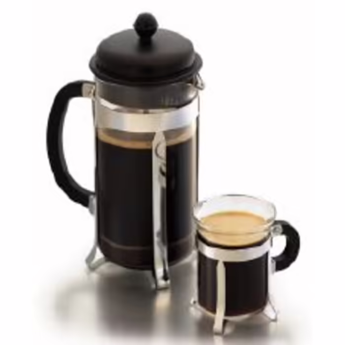 Кавник френч-прес Bodum Caffettiera, 1 л, чорний (1918-01), Чорний, 1000