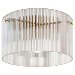 Світлодіодна стельова лампа з акриловим плафоном та металевим корпусом, сумісна з галогенними та світлодіодними лампами