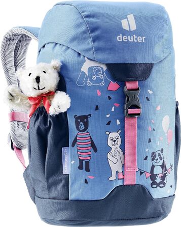 Дитячий рюкзак deuter Cuddly Bear (8 л) Limited Edition з плюшевим ведмедиком Тихоокеансько-морський