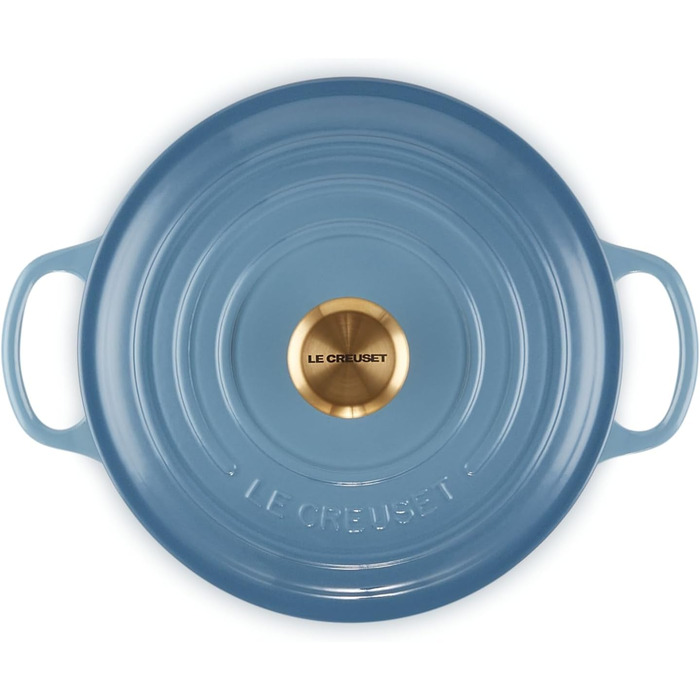 Le Creuset Signature Казанок з чавуну з кришкою, Ø 20 см, 2,4 л, Chambray, для всіх типів плит, включаючи індукцію