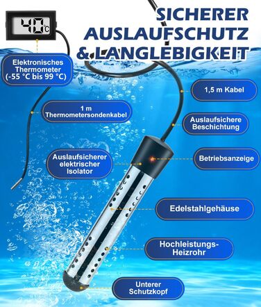 Портативна кемпінгова душова система WADEO з акумулятором, насосом та нагрівачем, 20л бак, для відпочинку, подорожей, автомиття та надзвичайних ситуацій