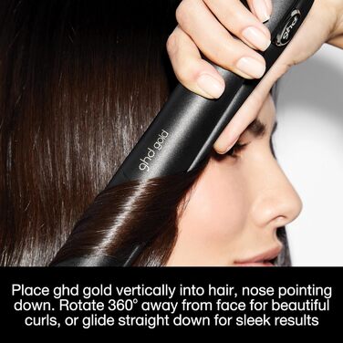Випрямляч для волосся ghd Gold: професійний, без екстремального нагріву, плаваючі керамічні пластини, гладке покриття, антифриз, швидкий нагрів (30 сек), UK-штекер, упаковка 2023