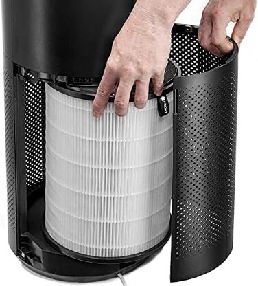 Повітряочисник Trotec AirgoClean 170+ – HEPA фільтр для алергіків – для приміщень до 42 м² / 105 м³, видаляє 99,97% частинок, 5 режимів роботи з турбо-режимом, білий (чорний)