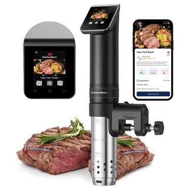 KitchenBoss Sous Vide Garer G330: Точний приготування їжі за низькою температурою з Wi-Fi, IPX7, TFT-дисплеєм та таймером