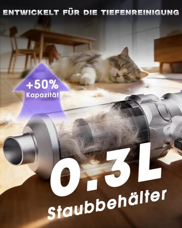 Бездротовий автомобільний пилосос Ortiny 28000Па, ручний міні-пилосос 4 в 1 з безщітковим двигуном та самоочищенням контейнера, для авто, дому та кухні, сріблясто-фіолетовий