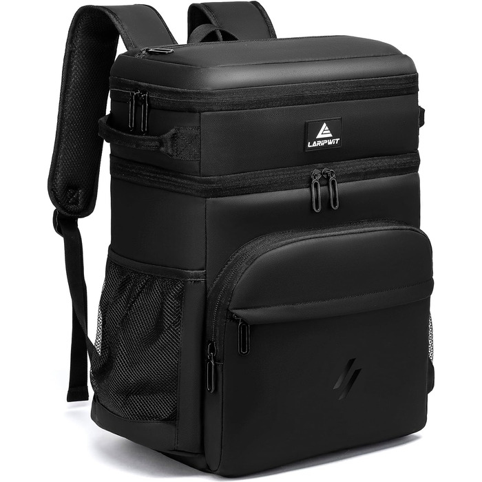 Рюкзак-холодильник Laripwit 54 літри: ізольований, тактичний, для пікніків, подорожей, кемпінгу, пляжу (33л) - чорний