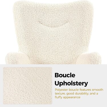 Крісло-мішок Yaheetech з пуфом, біле, з м'якою оббивкою з поліестеру. Крісло для відпочинку, телевізора, коктейлів.