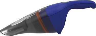 Акумуляторний ручний пилосос BlackDecker (літієвий 3,6 В, ручний пилосос без мішка бездротовий, широкий всмоктувальний отвір, знімний пилозбірник, включаючи зарядний кабель) NVC115JL, 325 мл, (кобальтово-синій)