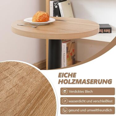 Кухонний стіл Mingone 80x80 см з дерев'яною стільницею та металевими ніжками - для кухні, вітальні, балкону, їдальні