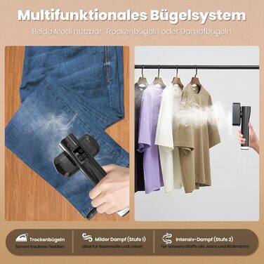 Портативний парогенератор для подорожей 2-в-1 Black, Швидкий нагрів 15с