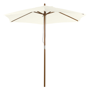 Садова парасолька Outsunny Parasol 2,5 м Ø 3-ступеневий захист від сонця з бамбука та поліестеру білого кольору для саду та патіо