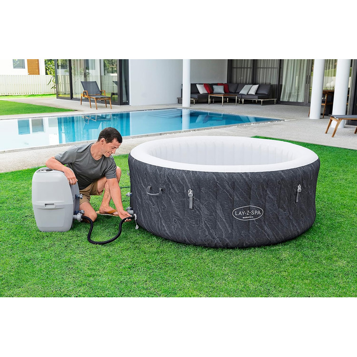 Надувний гідромасажний басейн-джакузі Bestway Lay-Z-Spa Miami AirJet Whirlpool для 2-4 осіб, 180 x 66 см