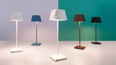 LED-лампа настільна ROSSINI ILLUMINAZIONE Siesta з USB, сенсорне управління, диммування, IP54, для внутрішнього та зовнішнього використання, 37 см, 2.2 Вт, тепле світло 2700K, 200 lm, 9 годин роботи (Чорний)