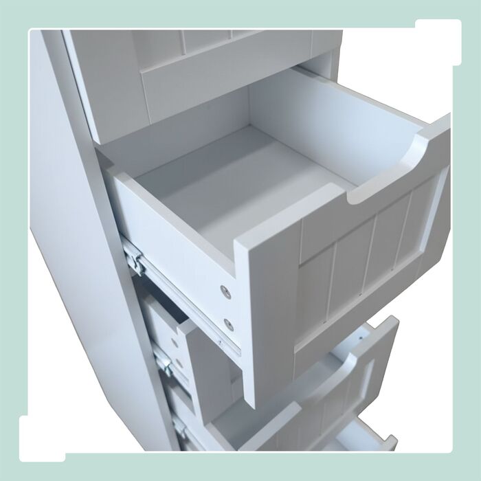 Шафка для ванної кімнати Relaxdays з 4 висувними ящиками