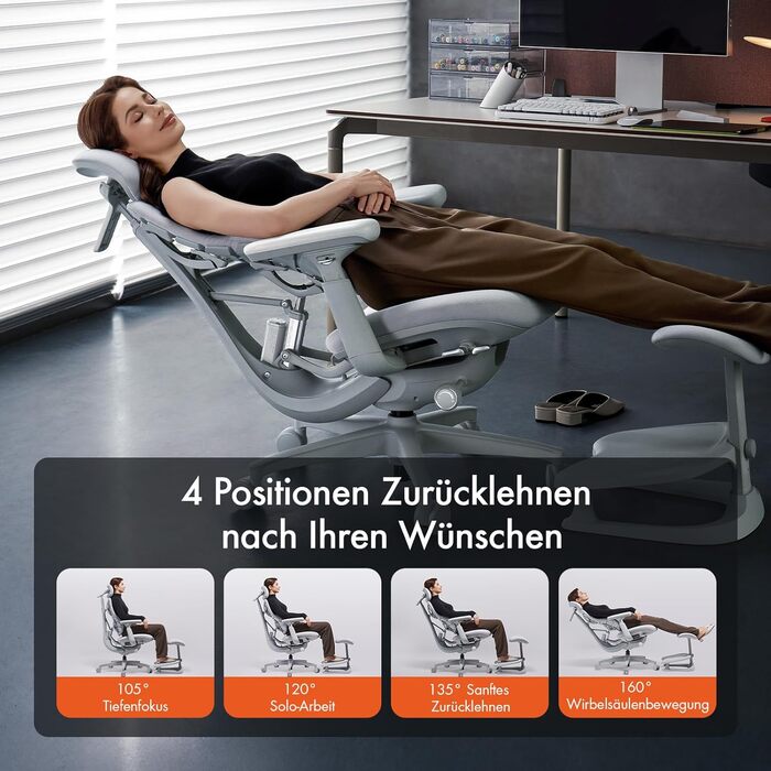 Ергономічне крісло LiberNovo Moss Green для офісу – регульоване, з адаптивною підтримкою попереку, кутом нахилу 160°, інтегрованим розтягуванням хребта, глибина сидіння 48 см. Тільки крісло