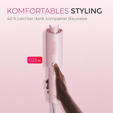 Автоматичний локон-стайлер TYMO CURLPRO 25mm - рожевий, з термозахистом, 3 температурні режими (160-210°C), для великих та маленьких локонів