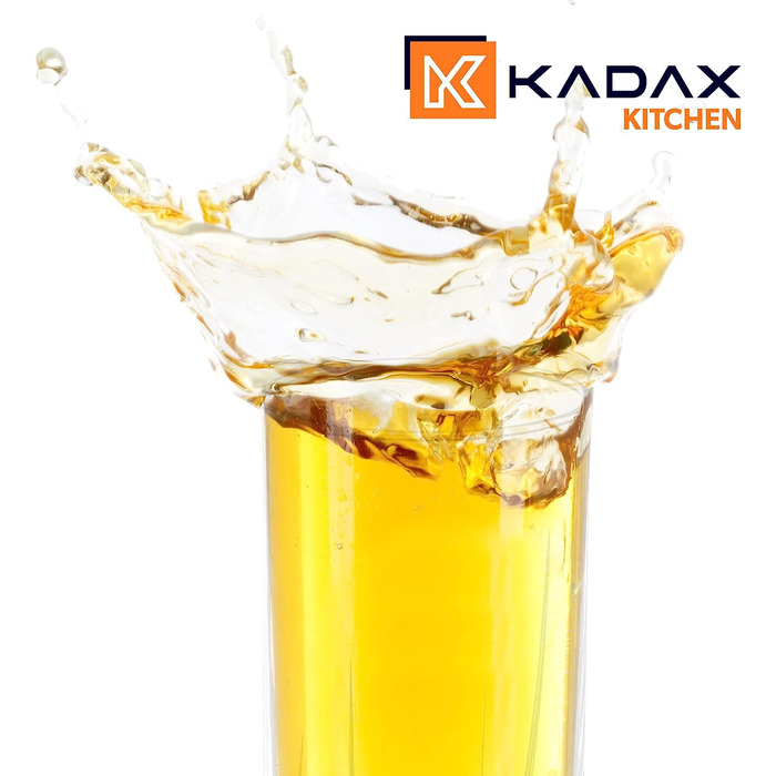Келихи для напоїв KADAX з високоякісного скла, набір з 12 склянок, келихи для води, товстостінні келихи для соку, келихи з ребрами для води, напоїв, соку, вечірок, келихи для коктейлів, келихи для напоїв (набір з 12 келихів об'ємом 380 мл)