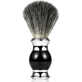 Щітка для гоління GRUTTI - преміальна імітація борсукової шерсті - ручка з дорогоцінної смоли/металу - для вологого гоління бритвою, утворює піну, чоловічий подарунок
