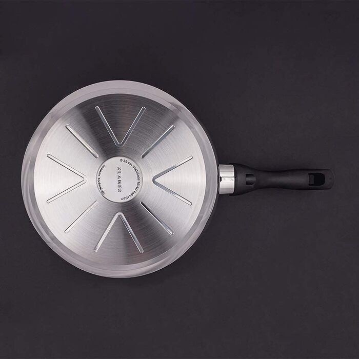 Кламер Професійна сковорода з нержавіючої сталі 28 см з індукційним покриттям преміум-класу