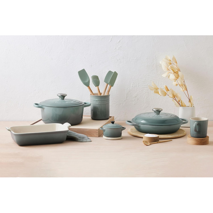 Набір кухонних аксесуарів Le Creuset Craft Series з керамічним казаном, 5 предметів, колір Морська сіль (Sea Salt)