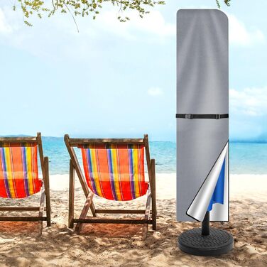 Чохол для парасольки/маркету/садового парасоля, захисний, анти-UV, діаметром до 400 см, 300x300 см (колір: коричневий/сірий, розмір: 240x57/57 см)